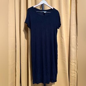 Motherhood Maternity Black Lightweight Ribbed Knee Length Dress